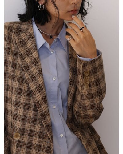 【CHIGNON】[0055-343SH] オニキス2WAYメタルチョーカー