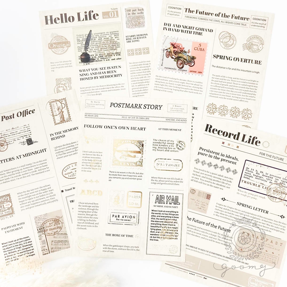 Art newspaper 5シート入りシール Post mark<S530>