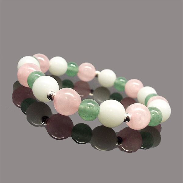 人間関係の円満】天然石 ローズクォーツ＆アベンチュリン spring