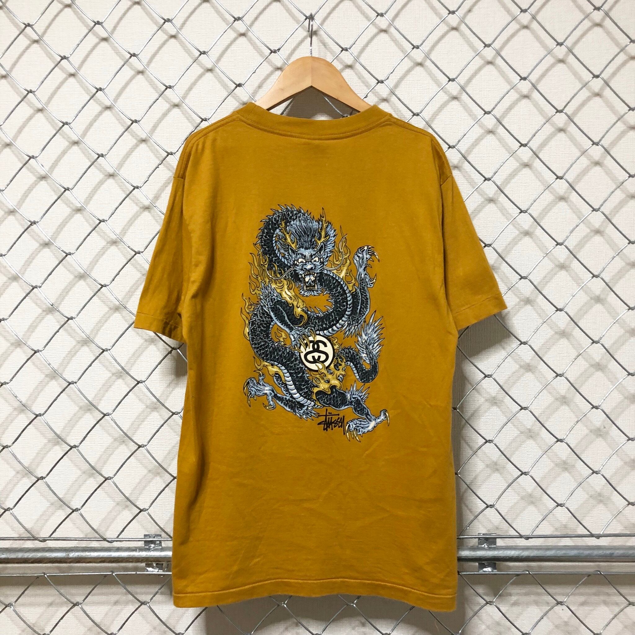 Stussy ステューシー クルーネックスウェット L ドラゴン 刺繍