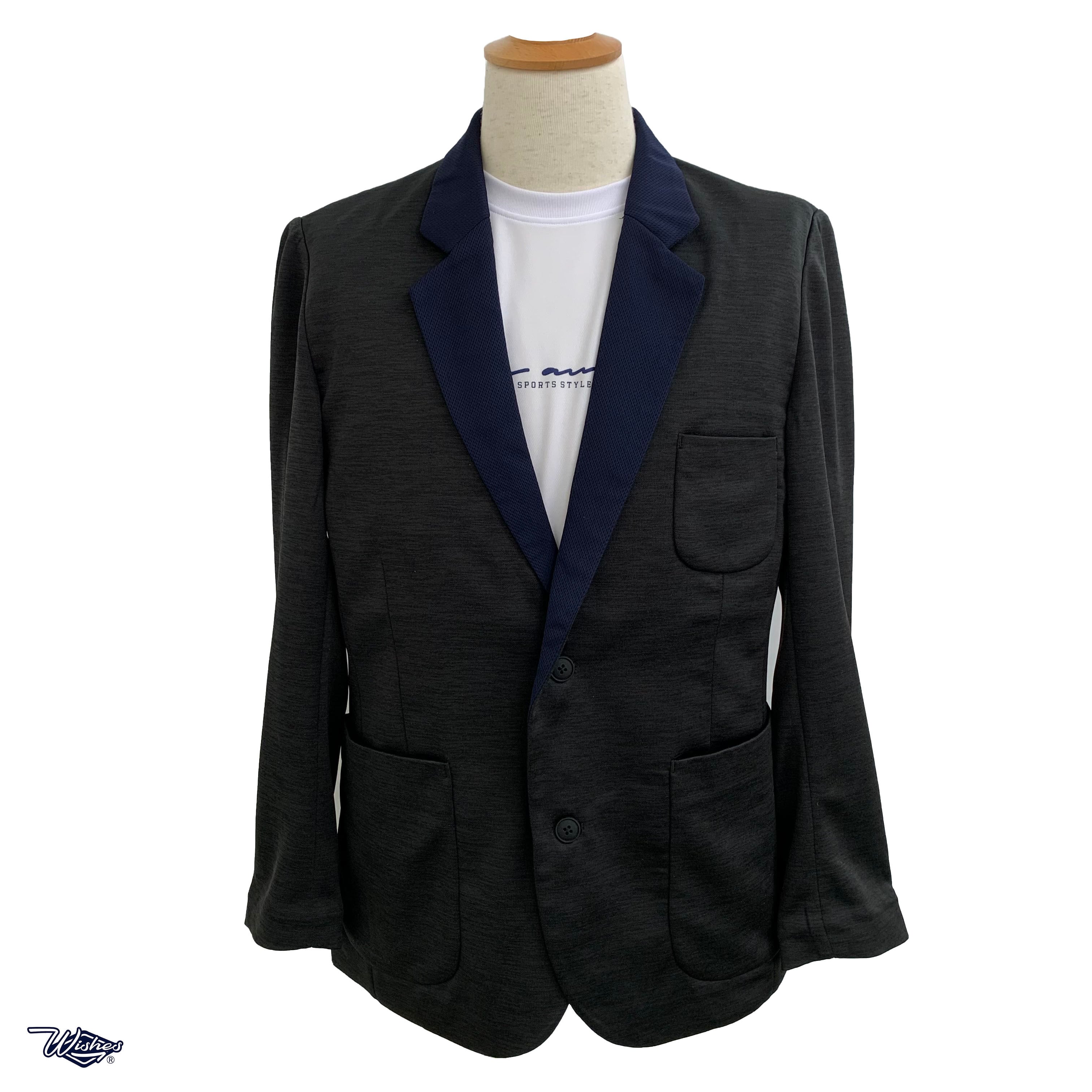 トラベルストレッチジャケット(BLK×NVY)