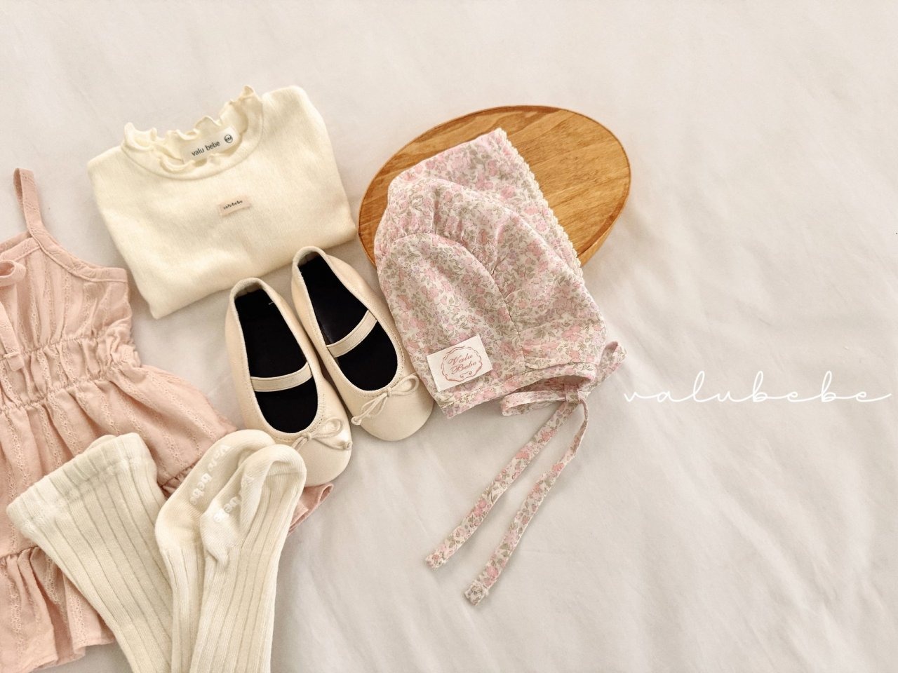 [valubebe] Flow Lace Bonnet Hat / [벨루베베] 플로우레이스보닛햇