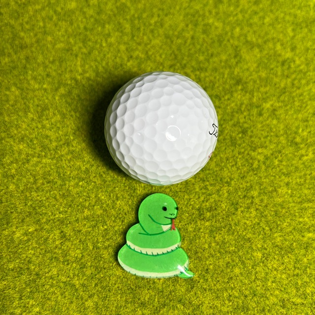 ゴルフマーカー・ヘビさん (マグネットタイプ)