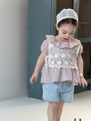 [my daughter] Rose Lace Layered Top Set-up / [마이다럴] 로즈레이스레이어드탑세트