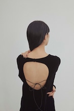 DU250725 Velours Back Open One Piece 【残り6点】