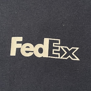 【FedEx】企業系 企業ロゴ ワンポイントロゴ バックプリント パーカー スウェット プルオーバー フーディー XL ビッグシルエット フェデックス オフィシャル 公式 US古着