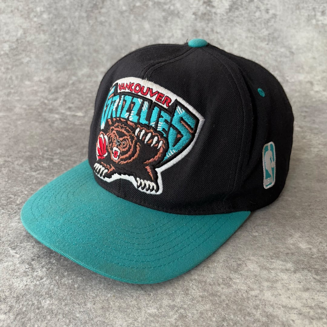 90’s NBA Grizzlies Splash キャップ 未使用 90s バンクーバー・グリズリーズ ロゴ刺? キャップ Mitchell & Ness | am3