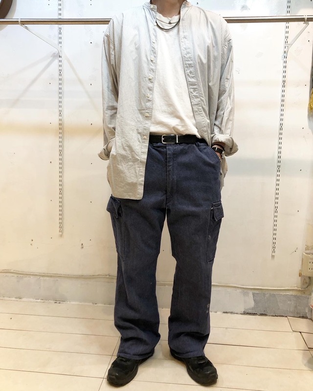 70's Adolphe Lafont Denim flared cargo pants "Made in France"
