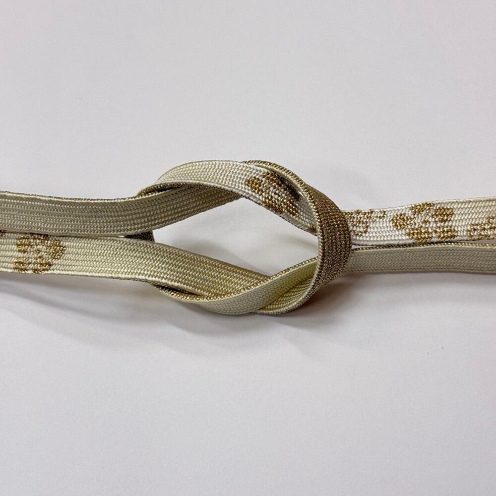 帯締め 新品 帯締め 帯〆 高麗組 手組み帯締め 平組 黄色 礼装用 訪問着 色無地 正絹 絹100% 和装小物 6538