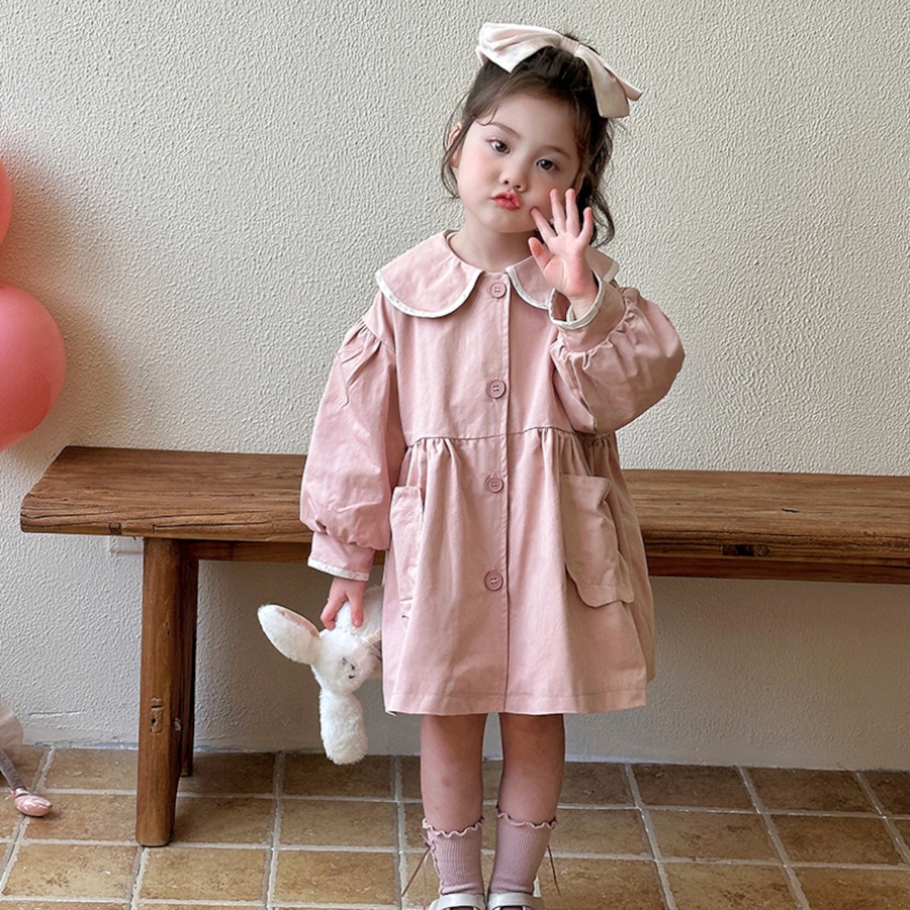 秋ビッグポケットトレンチコート