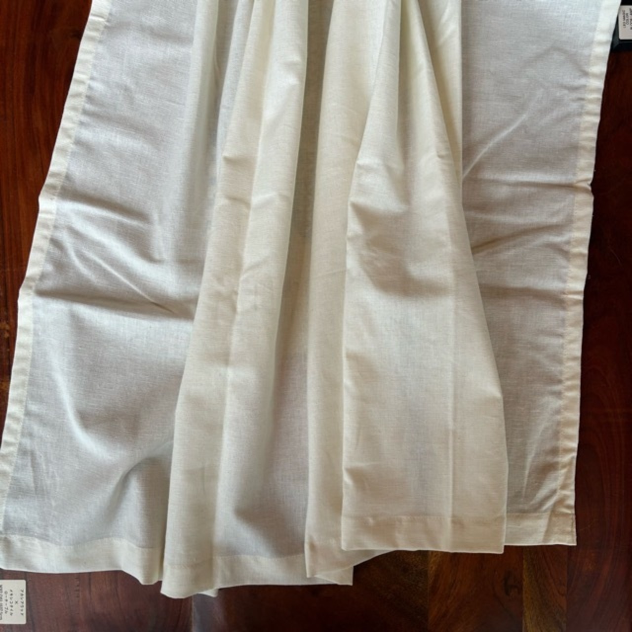 TOPANGA Homefurnishing India Cotton Flex curtain　インド　コットンフレックスカーテン　110×240cm　ホワイト　白　綿　ナチュラル　　レースカーテン　中厚　カーテンポール　暖簾