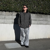 INTERIM / TEXTURED DONEGAL BOUCLÉ DEADSTOCK HYPER BIG FLY FRONT SHIIRTS JACKET