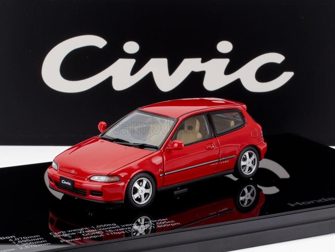EF CIVIC シビックミニカー2台セット ミニカー 1/43 ホンダ シビック LCD-MODEL 1/43 HONDA CIVIC SIR II