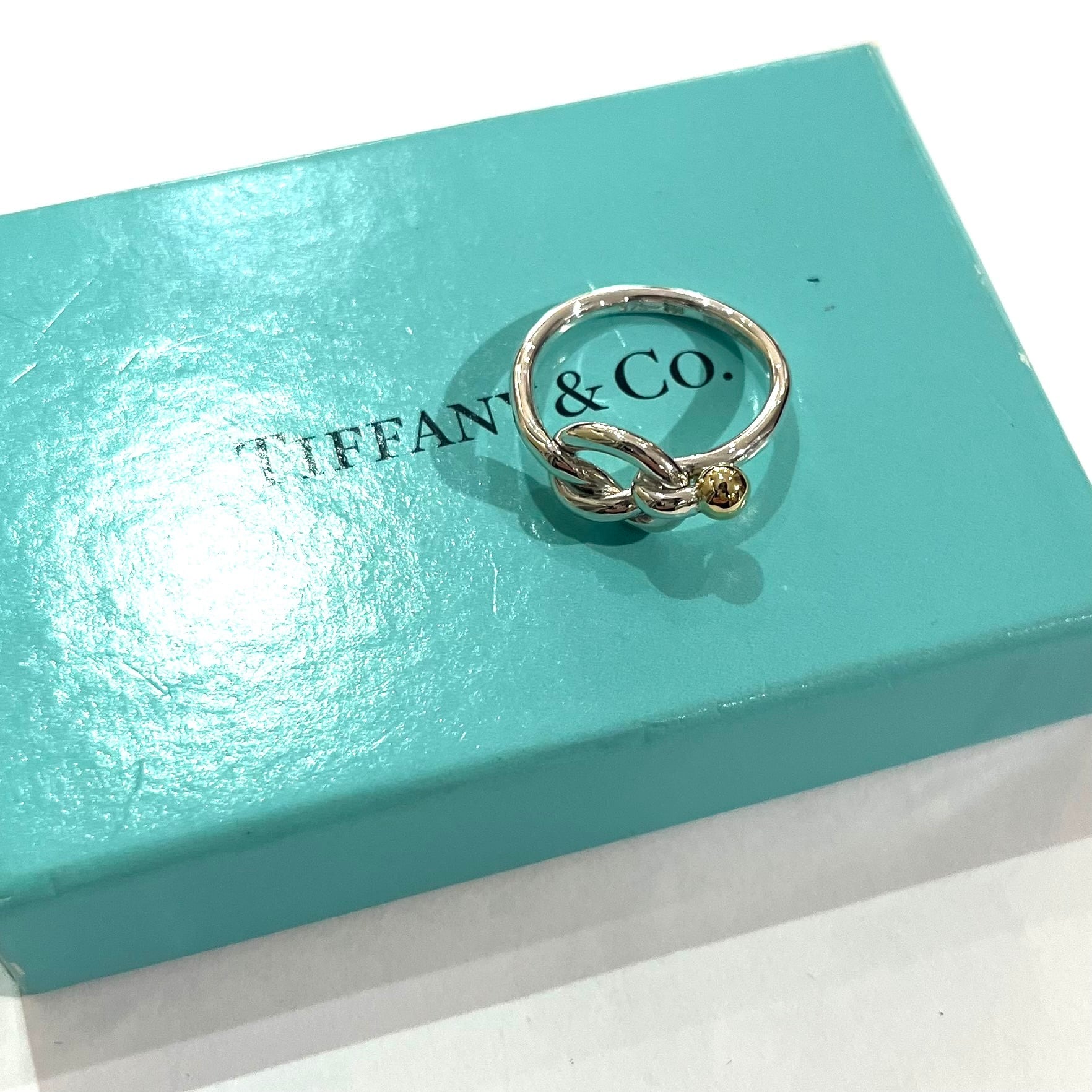希少サイズ2091 【 TIFFANY&CO. 】TIFFANY &CO silver925.K18 12号ラブ
