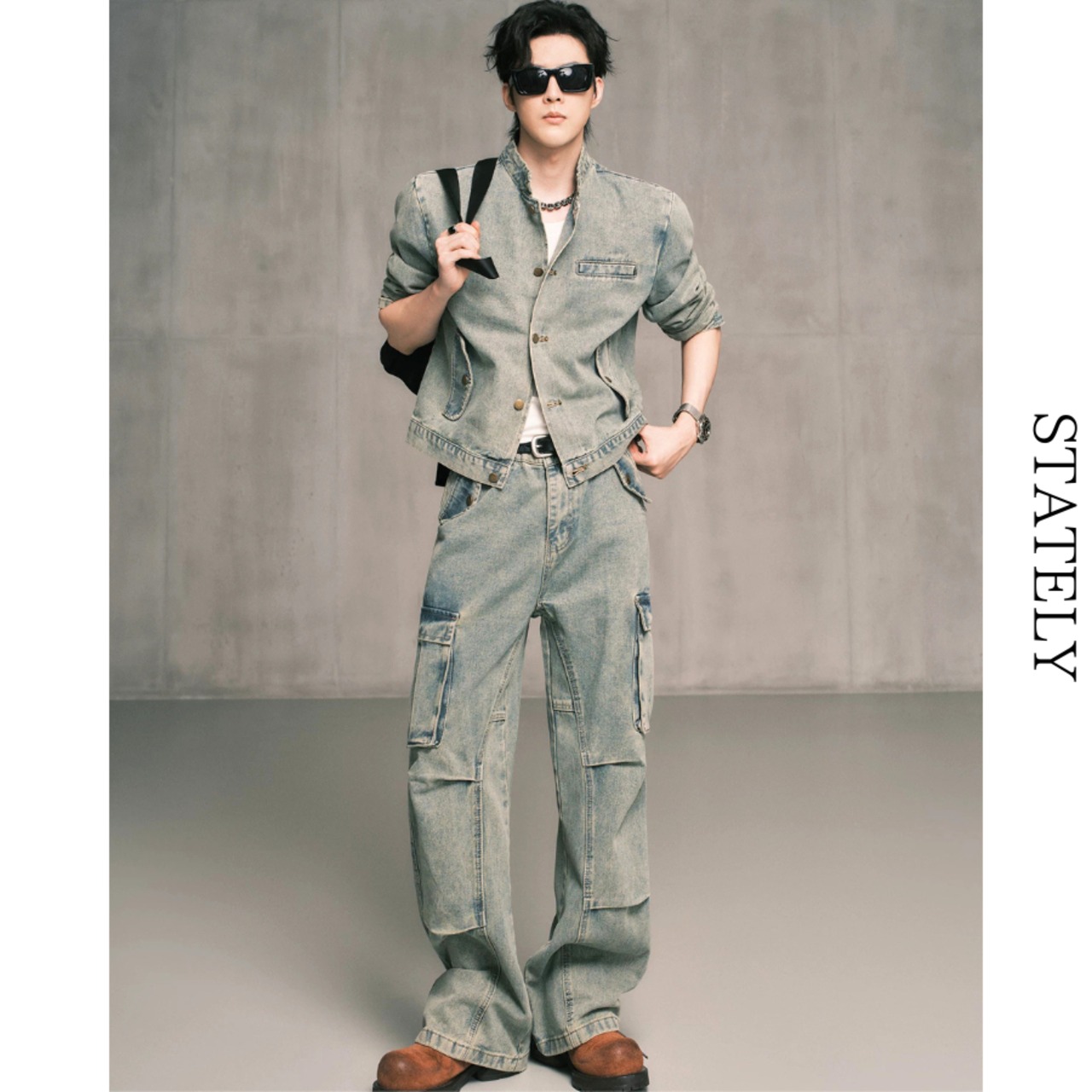 Vintage Wash デニムカーゴセットアップ/2color_ST39・画像4