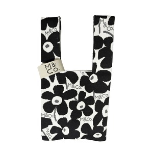 ニットバッグ フラワー ブラック（Knit Bag Flower Black）