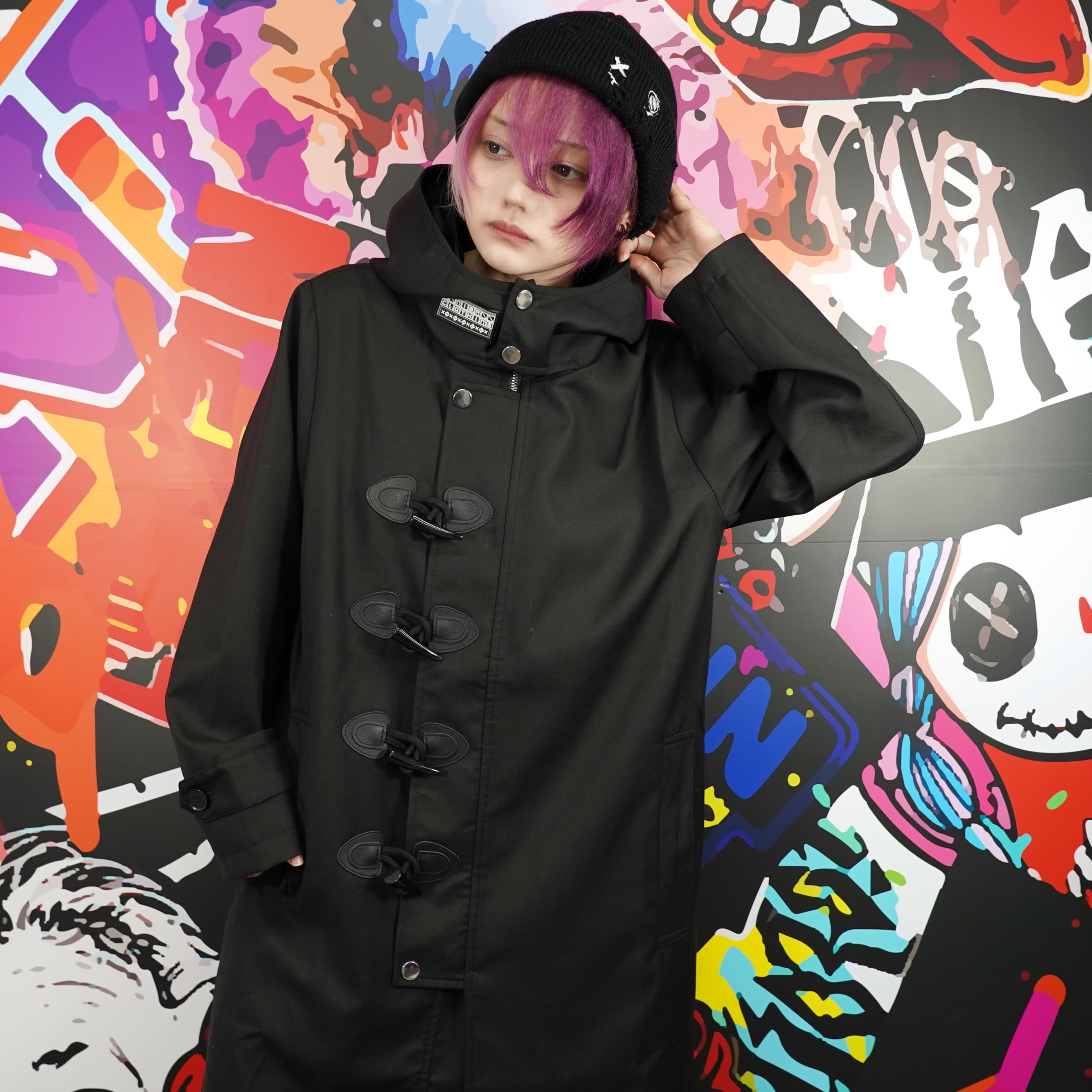 ASYMMETRIC TOGGLE BUTTON LONG COAT | NIER CLOTHING