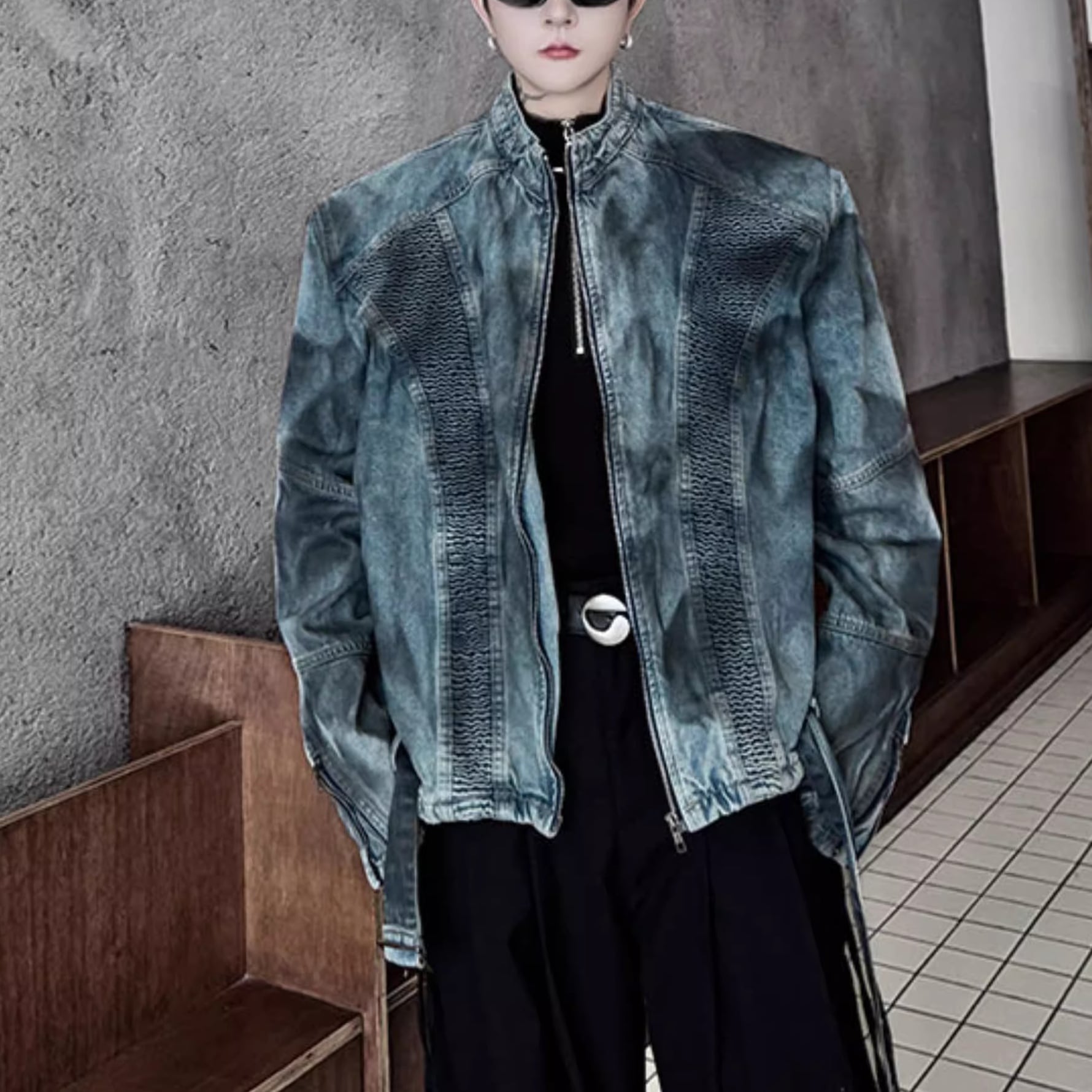 ヴィンテージウォッシュジップブルゾン 2color MOJ0278