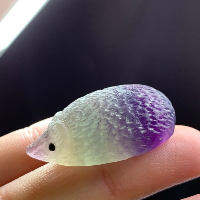 62綺麗なグラデーションフローライトハリネズミさん