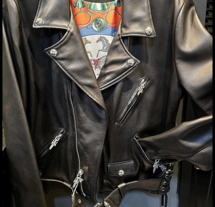 CHROME HEARTS クロムハーツ JJ Dean HERMES Leather Jacket レザー