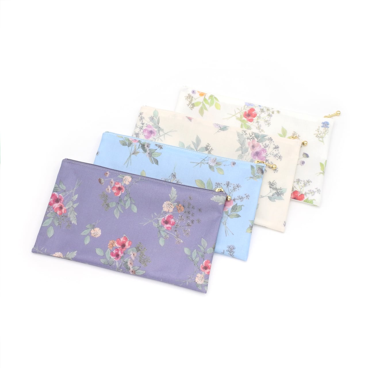 ラミネート フラットポーチ L | Lovely｜リバティのポーチと布小物