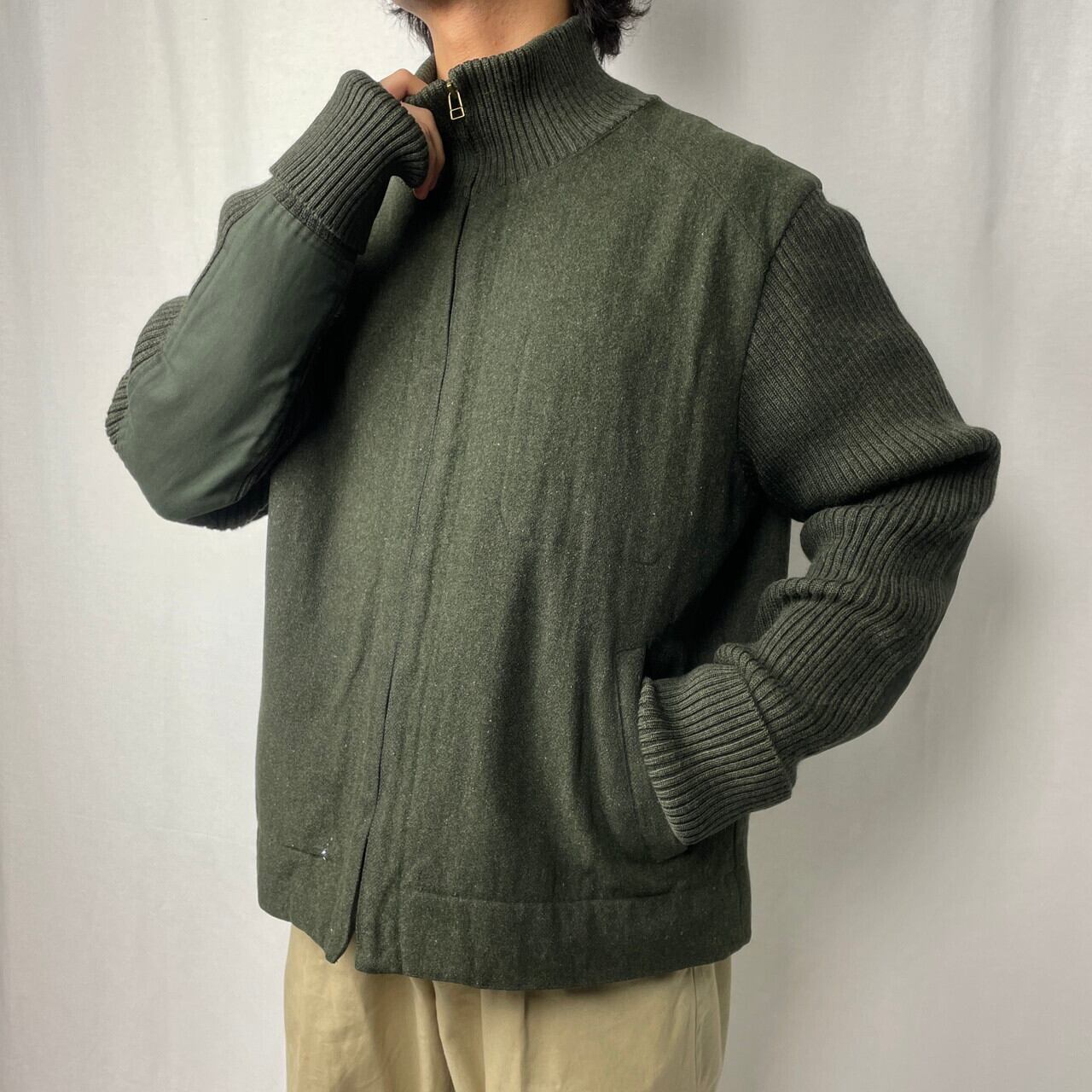 90年代 GAP ギャップ ドライバーズニット フルジップセーター メンズXL 