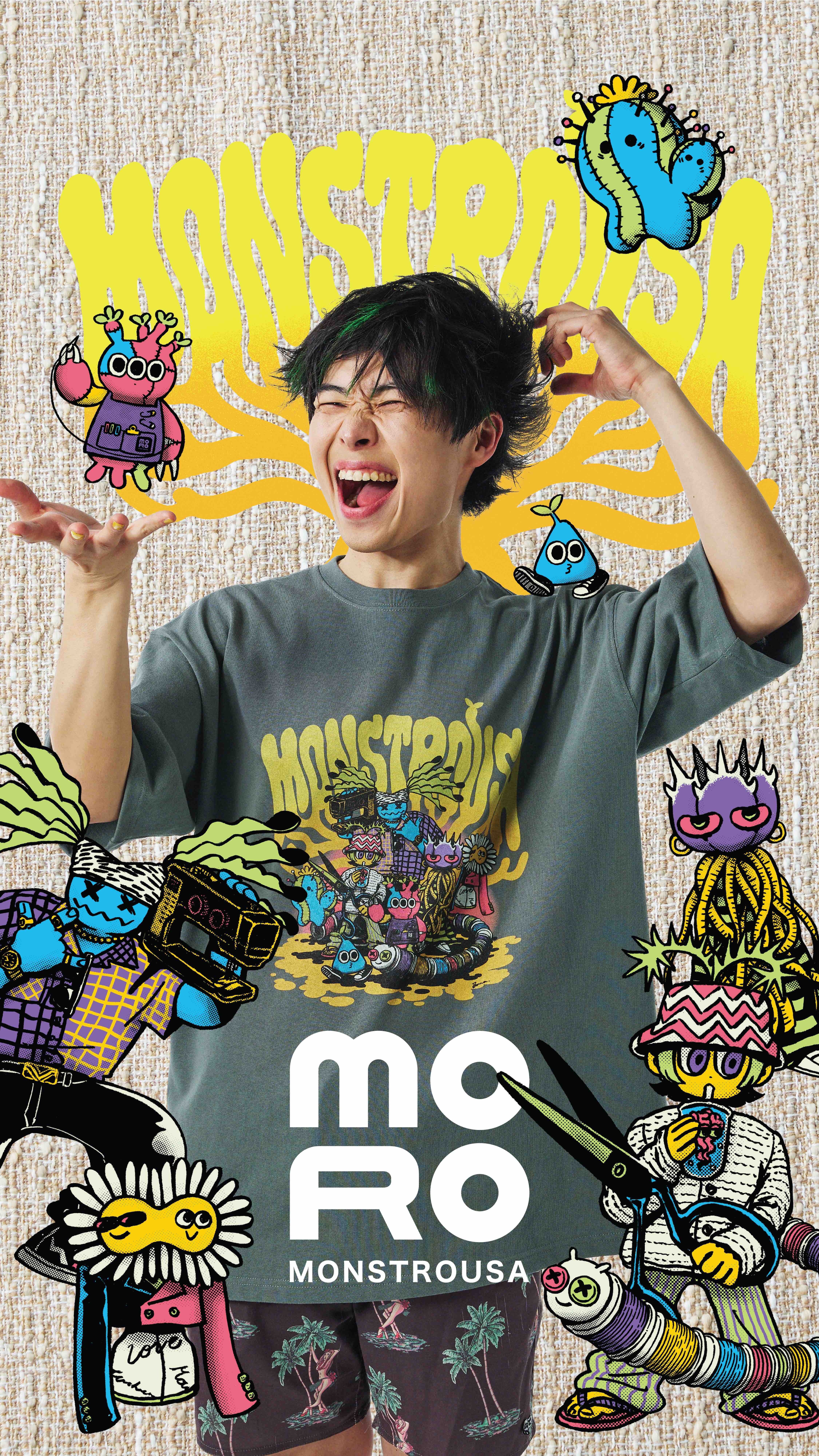 Art TAG T-shirts feat.KANA SUZUKI【Old GREEN】 | MONSTROUSA