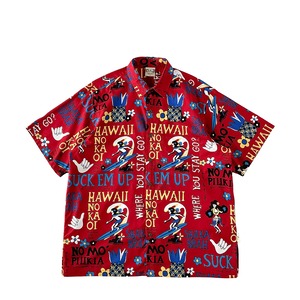 USED Aloha shirt / Go Barefoot / size L