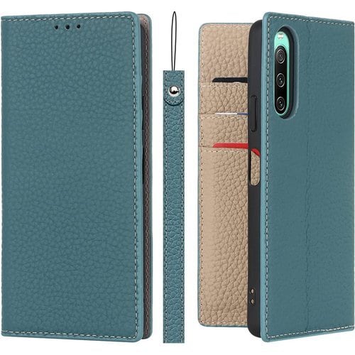 スマホ】SONY XPERIA 10 III 青 箱取説 手帳型ケース付き Xperia 10 IV