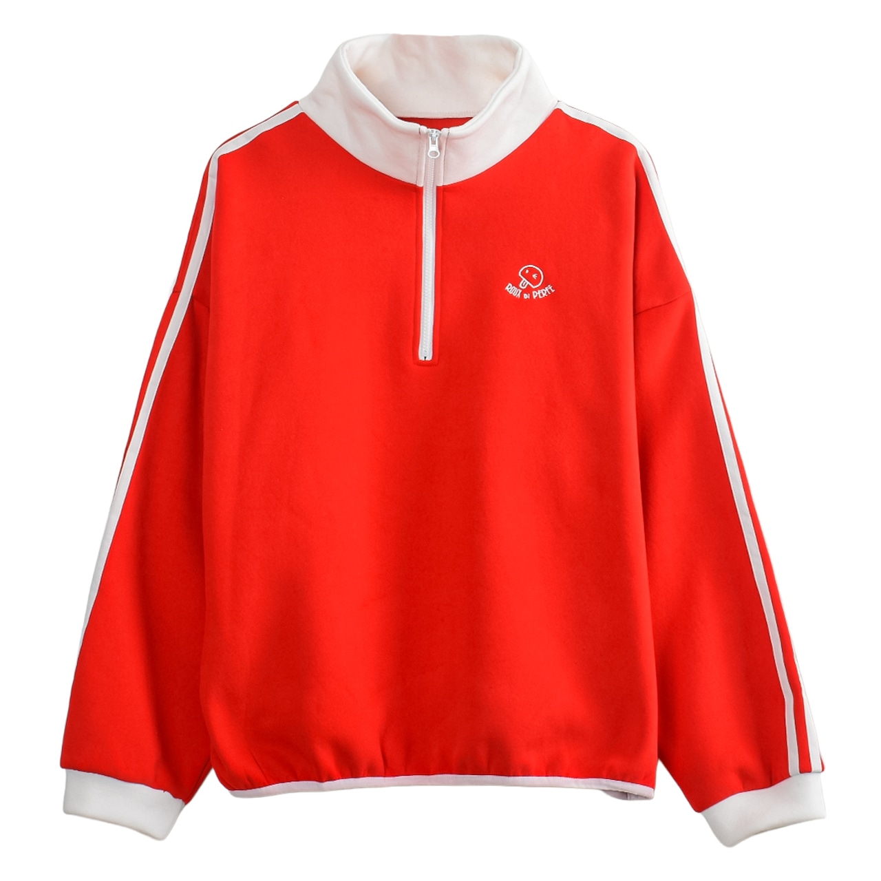 裏起毛ハーフジッププルオーバー