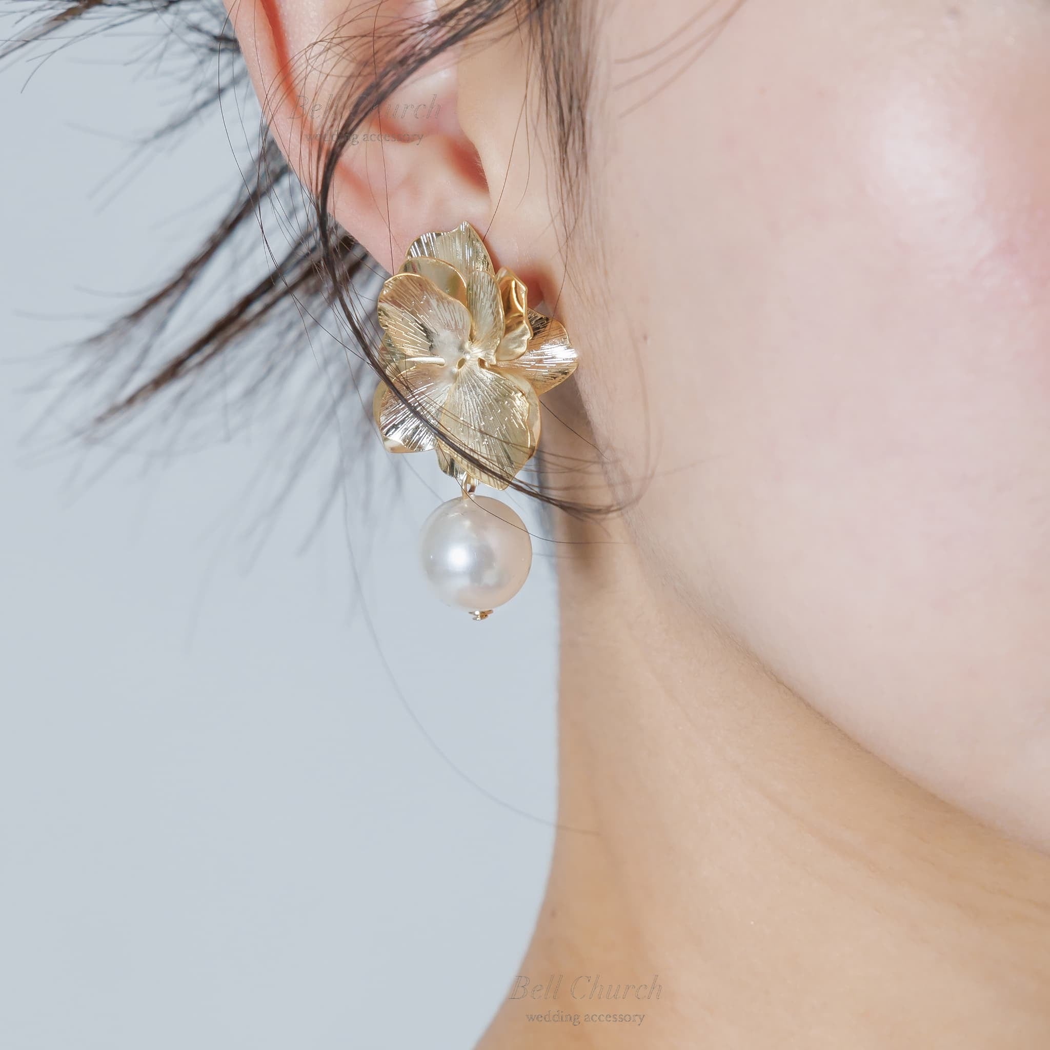ウエディング ピアス イヤリング｜ニッケルフリー メタル パール