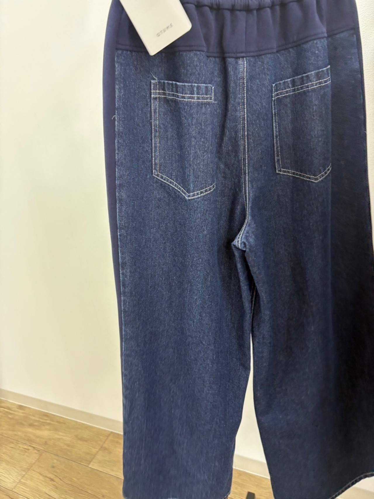 QTUME  デニムxダンボールラインイージーパンツ  612-26024