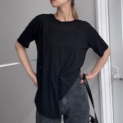 マルチwayスリットシアーtee/ブラック