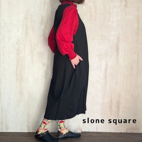 slone square 裾ピンタックコクーンワンピース 823187