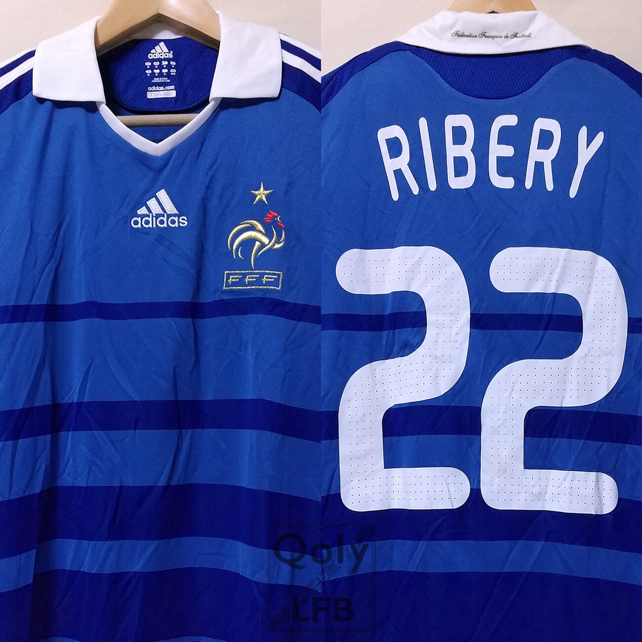 フランス代表 2009 adidas ホーム半袖 ユニフォーム #22 RIBERY