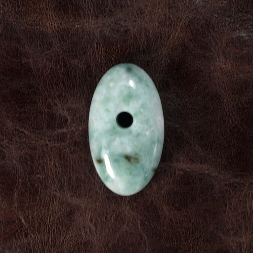 糸魚川翡翠  ミニ大珠  垂飾  ペンダント12.4g Bluish green marble jadeite mini-Taishu