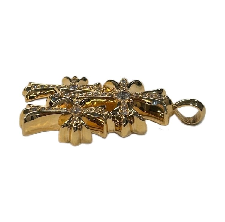 CHROME HEARTS クロムハーツ 22k PENDANT 3 CH CRS SML GLD DMND CHROME HEARTS クロムハーツ 22k PENDANT 3 CH CRS SML GLD DMND