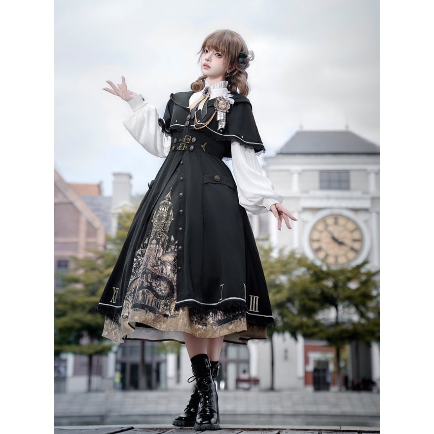 正規品 予約品2月8日発送】シックロリータ 修道院モチーフ ケープ付き