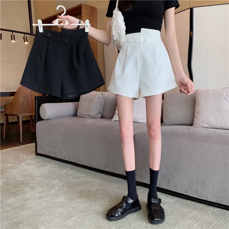 サマーカジュアルパンツ レディースハイウェストショーツ 薄手ルーズ 夏物 ブルマー 1号婦人24414907765