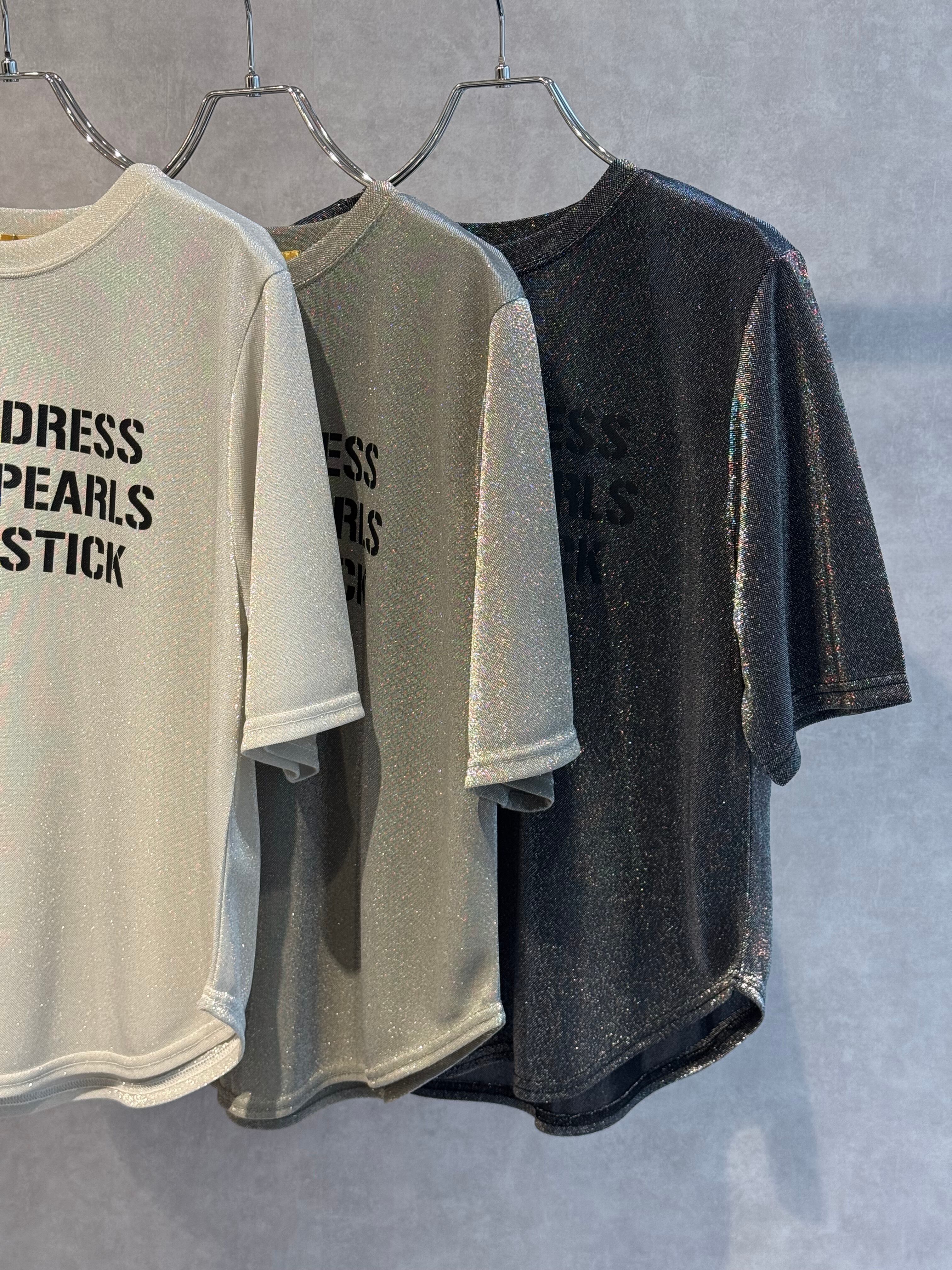 glitter round hem T-shirt