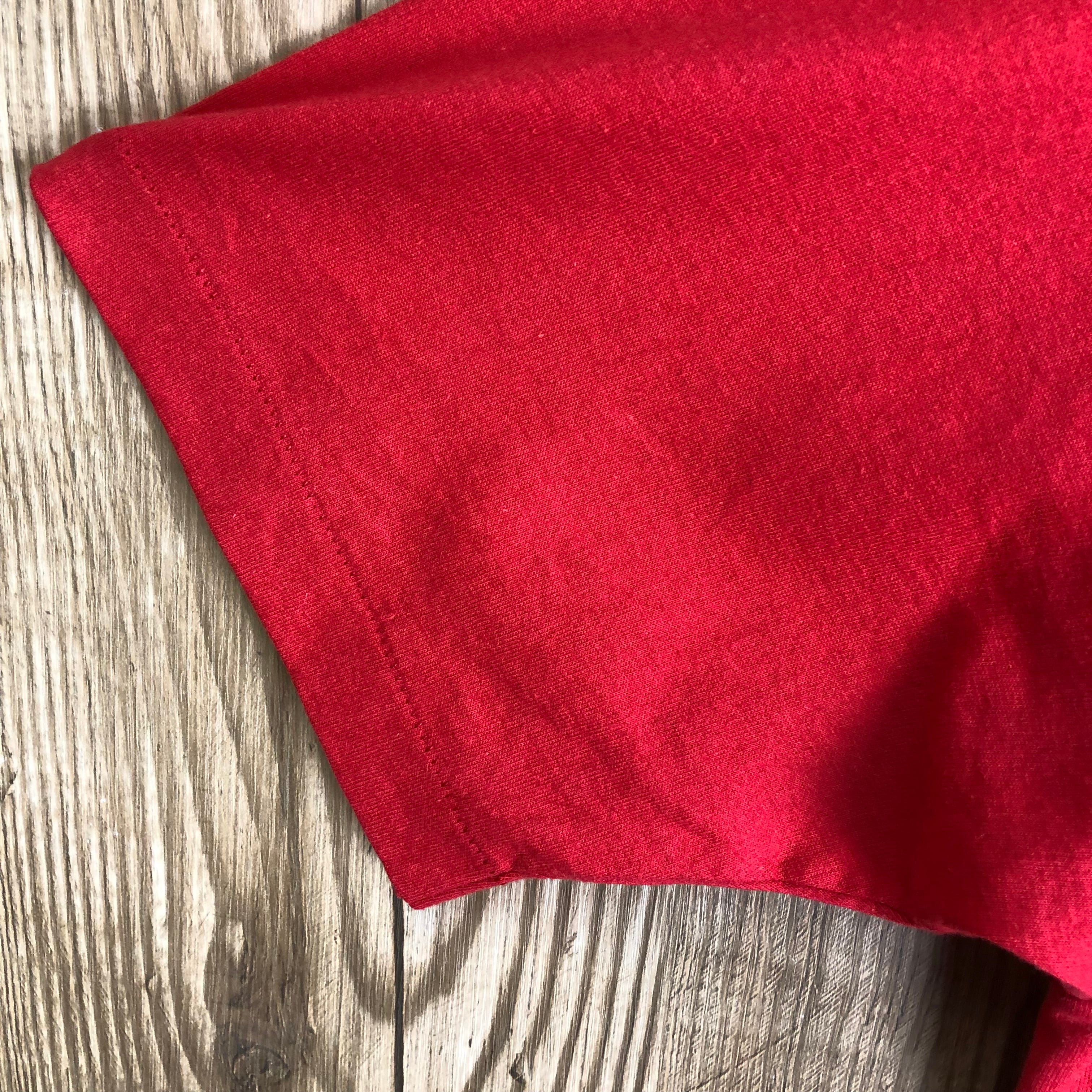 USA製 80s VINTAGE HANES タグ プリント T-sh シングルステッチ USA製 80s VINTAGE HANES タグ プリント T-sh シングルステッチ