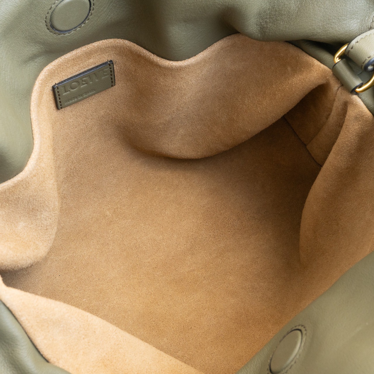 ロエベ フラメンコ クラッチ ミディアム カーキ ショルダーバッグ