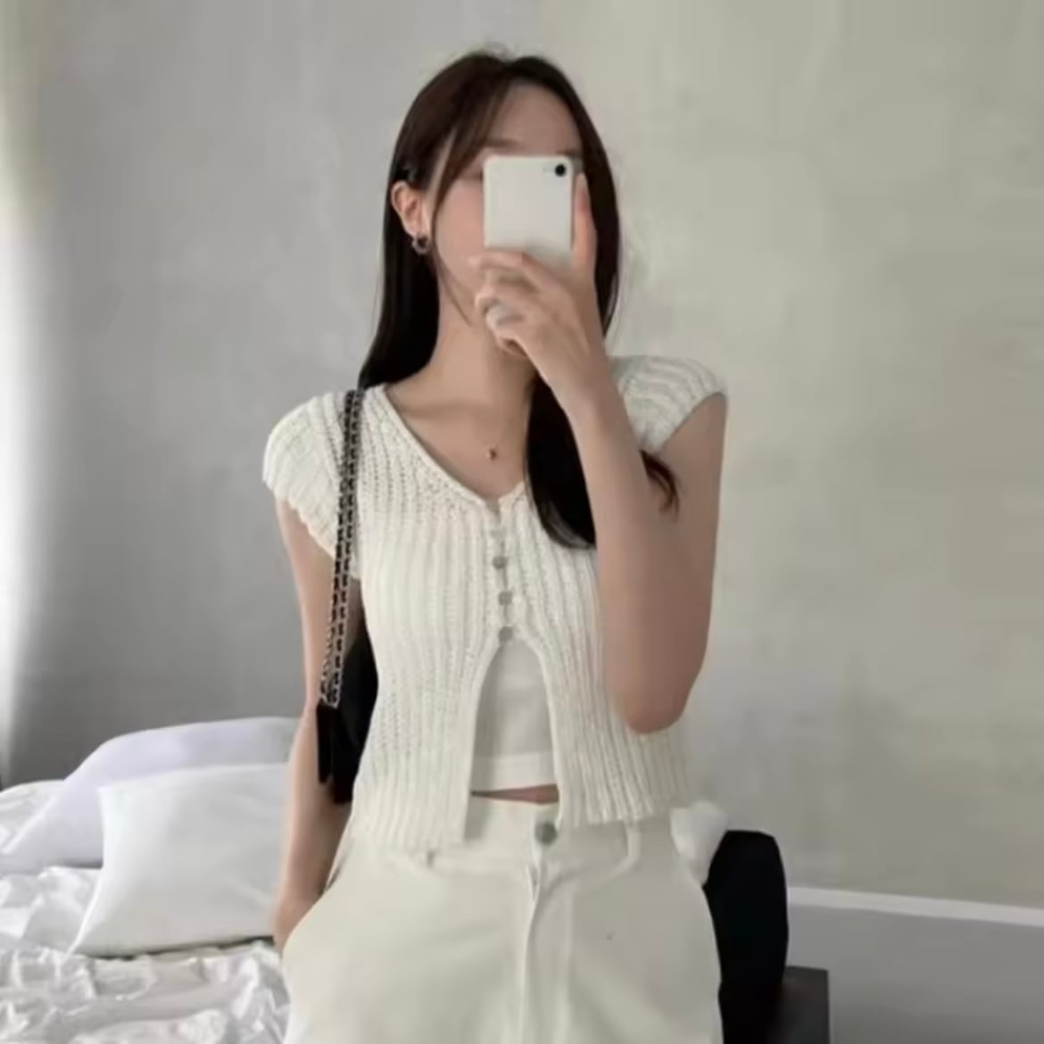 summer knit short sleeve tops