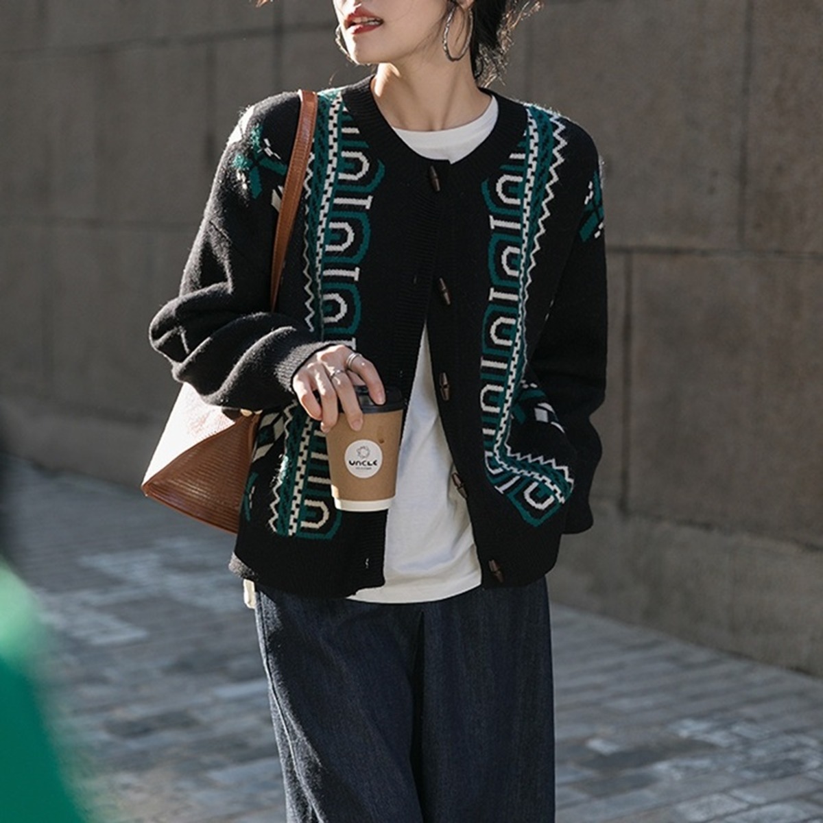 toggle button cardigan f0240 blanks