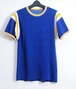 1950-60年代 ヴィンテージ レーヨンTシャツ メンズS相当 ブルー if0539