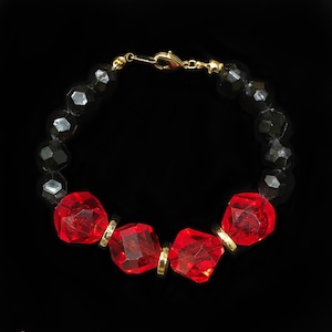 Red & black beads bracelet