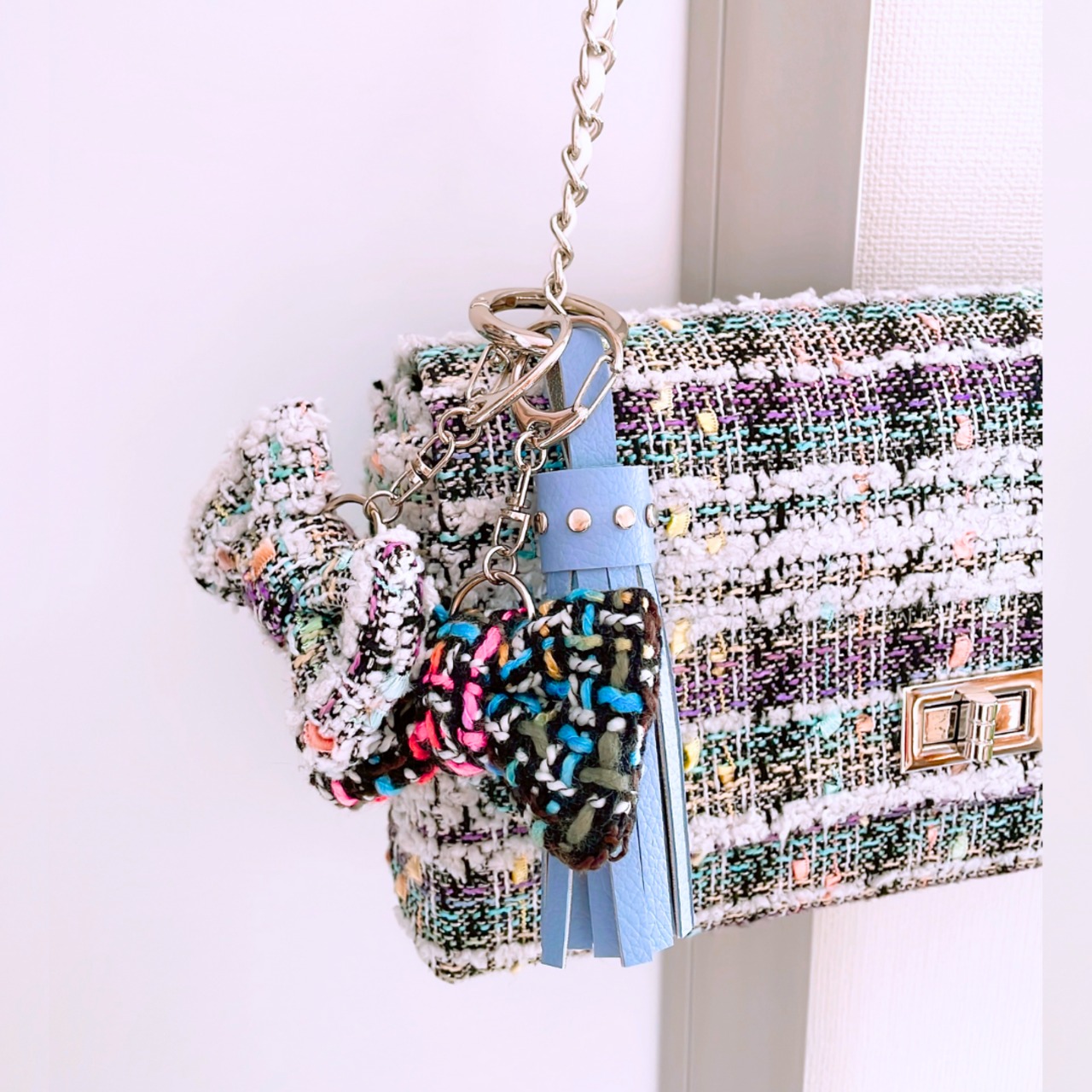 送料無料】タッセル 2タイプ 全10色 合皮レザー パステルカラー