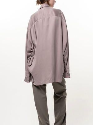 【26AW】Maison MIHARA YASUHIRO ミハラヤスヒロ / シャツ / Attached Tie Long Sleeve Satin Shirt