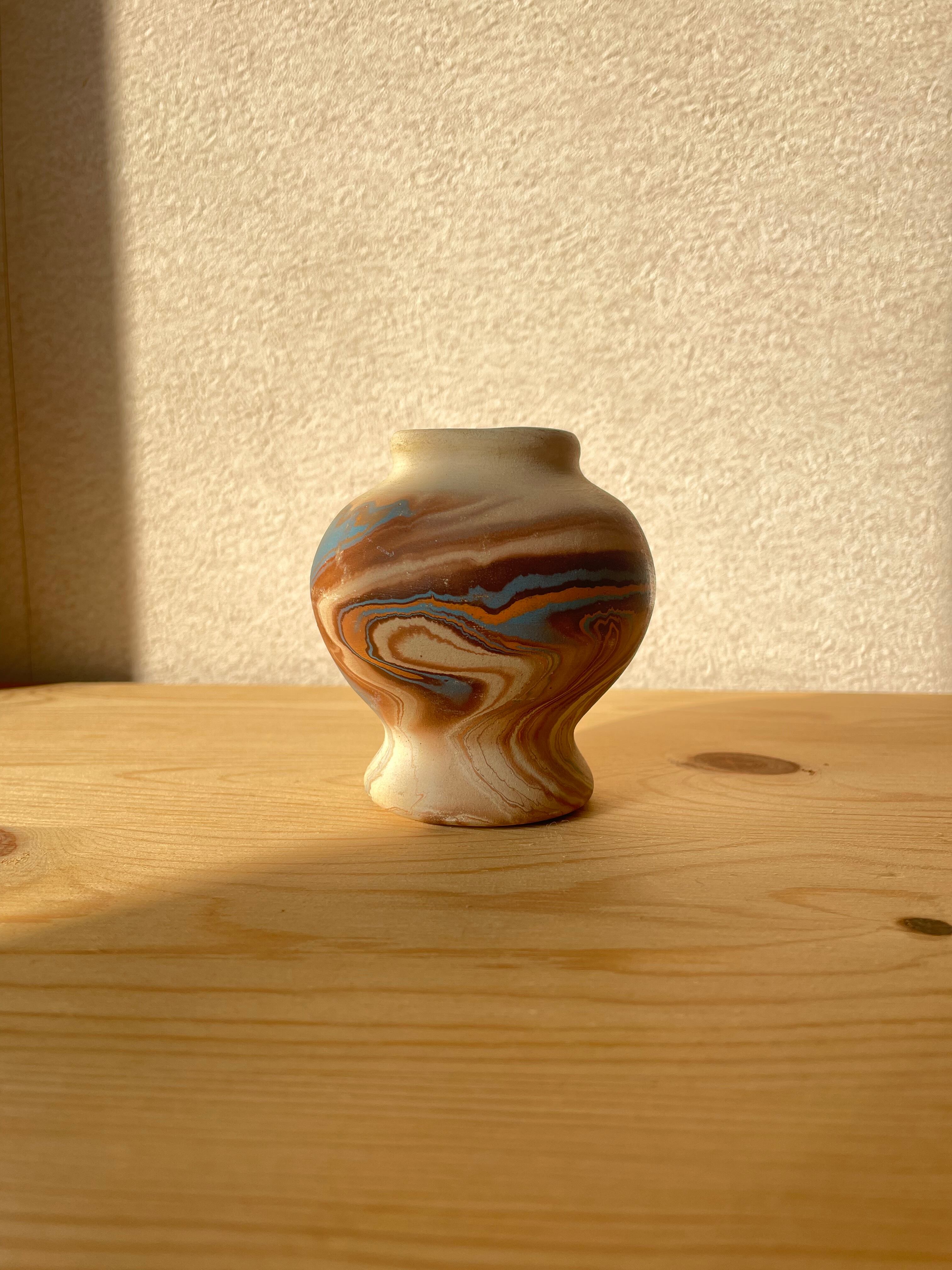 Vintage Nemadji Pottery Brown Marble/ ヴィンテージ ネマージ 陶器