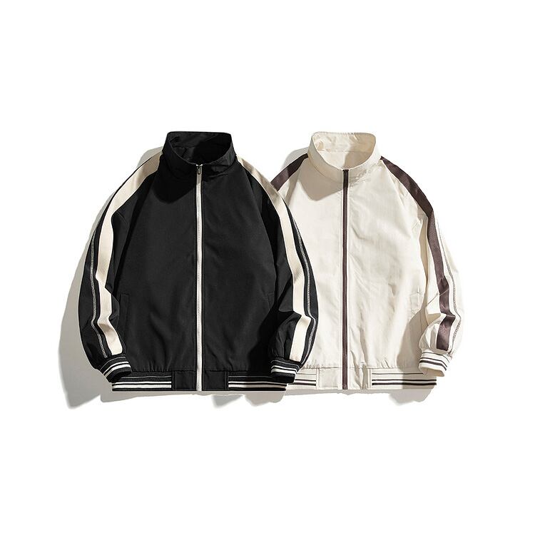 ★RETRO CONTRAST COLOR SPRACING STAND COLOR JACKET　　　A0459